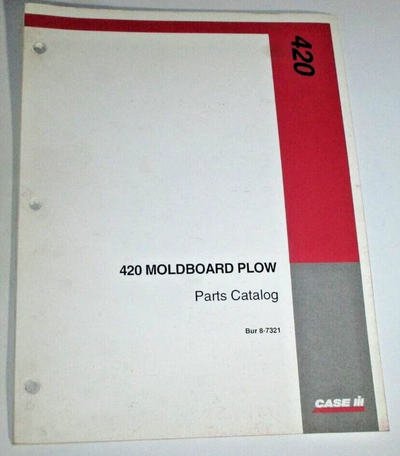 Case IH 420 Moldboard Plow Parts Catalog Manual Book ORIGINAL! 8-7321 6/95