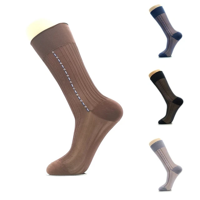 Hommes Chaussettes 1 Paires Lot Rayé Décontracté Mode Sexy Hauteur Genou Bas De