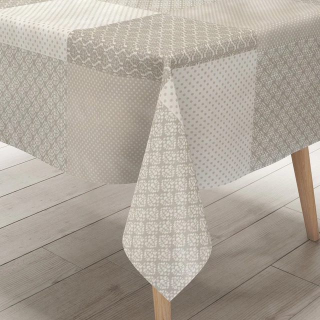 Tovaglia Cerata Lavabile - Marmo Grigio 220x140cm Con Bordo Tagliabile - Foto 3
