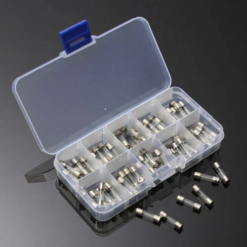 100Pcs 5x20mm fusible à tube de verre à action rapide 0.2A ~ 20A