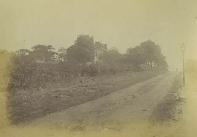 United Kingdom Manchester Clayton Houses Dirt Road Street Light Old Photo 1875