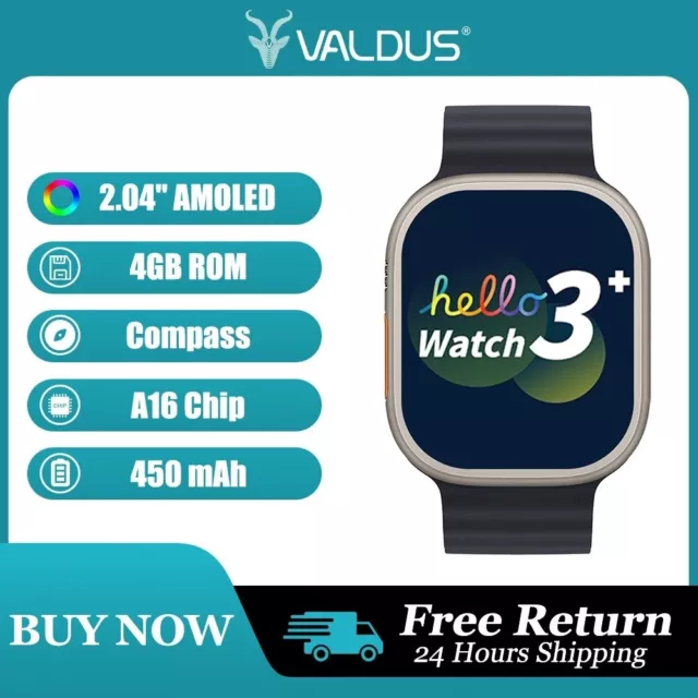 Hello Watch 3 Plus Amoled 90hz Display 4GB ROM NFC 