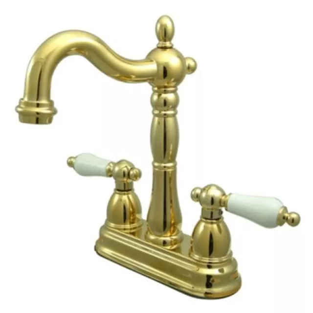 Kingston Brass Heritage Two Handle 4" Centerset Bar Faucet without Pop-Up Rod