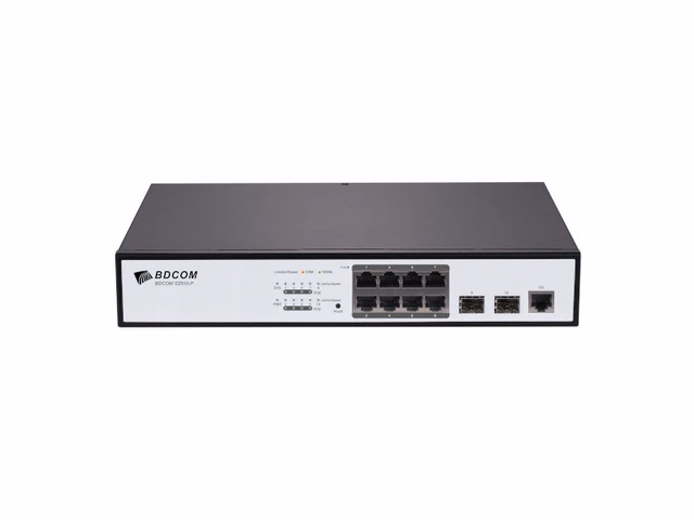 BDCOM S2510-P - Interrupteur Gigabit Gérée L2 Poe 8 Ports Gigabit Et 2 Slots
