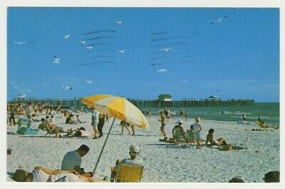 FL Postcard Lee Country Park Beach - Fort Myers Beach, Florida 1972 vtg GG