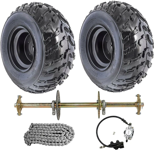 32& GO KART Rear Live Axle Kit 6"10" Wheels Brake Sprocket Hub Golf