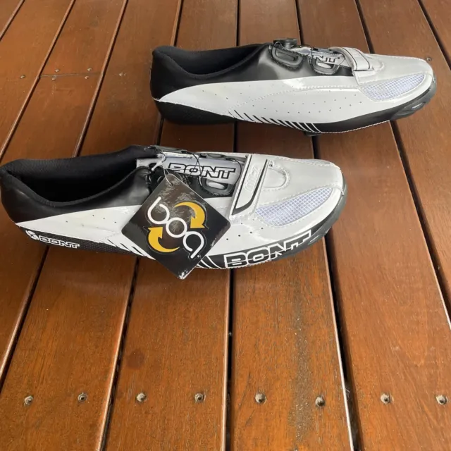 NEW BONT CYCLING Blitz Road Shoes White & Black Size EUR 47 US 13 131.
