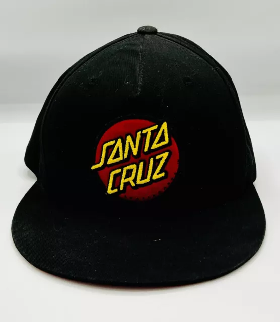 Santa Cruz  Skateboard Baseball Style Snapback Cap Hat Classic Dot OSFA - VGC