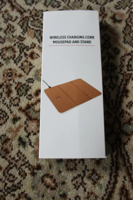 5W Wireless caricabatteria e mousepad, nuovo, con inserti in sughero, nuovo mai