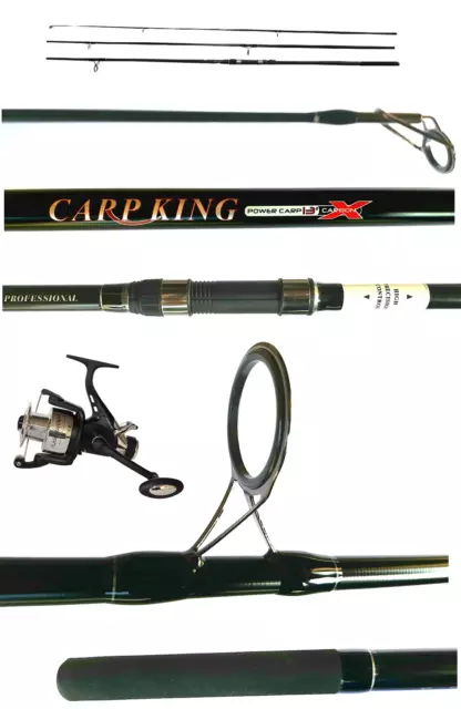 Nuovo Kit Canna + Mulinello Da Pesca Carpa Carpfishing