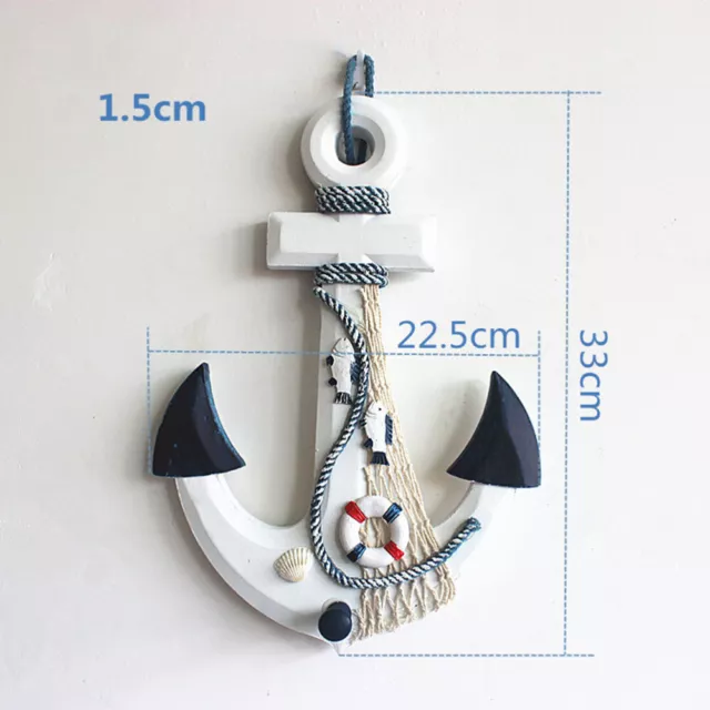 Wooden Hanging Nautical Anchor Wall Decor Boat Carpet Decals Marine