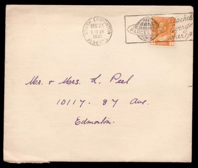 #126 Canada Admiral VF Coil Stamp on cover. Clear & tidy slogan cancel. F-VF