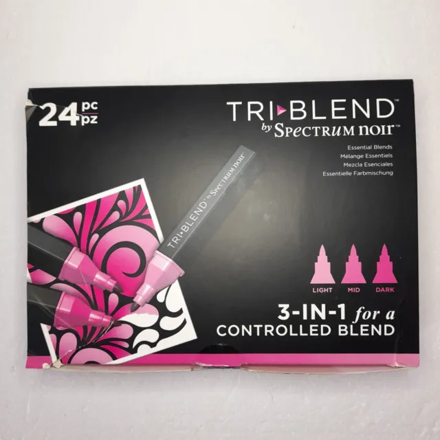 Cepillo Spectrum Noir TriBlend mezclas esenciales 3 en 1 24 piezas de Crafter's Companion