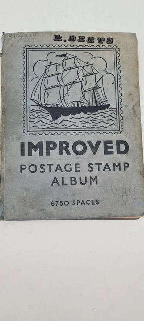 R.BEETS improved postage stamp album  with some stamps. vintage stamp album
