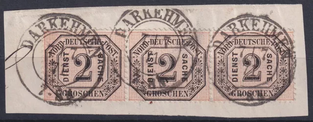 68244) DARKEHMEN Ostpreußen nachverwendeter Stempel 1871 auf Briefstück