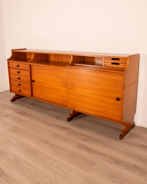 Credenza Sideboard Vintage Anni 60 In Legno Design Italiano 2