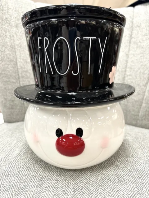 Rae Dunn "FROSTY" Cookie Jar Canister Christmas Snowman New