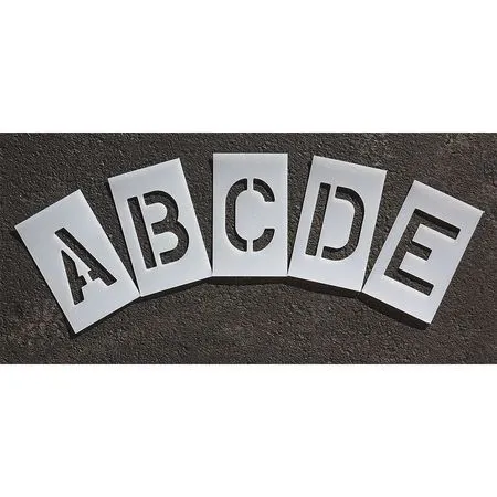 RAE STL-108-8105 Pavement Stencil,10 in,Alphabet Kit,1/8