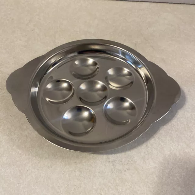 Escargot Dish, Royal Chicago, Stainless Steel Japan