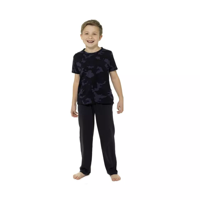 Enfants/Enfants/Garçons Bleu Foncé Imprimé Camouflage Pyjama / Ensemble - 5-13