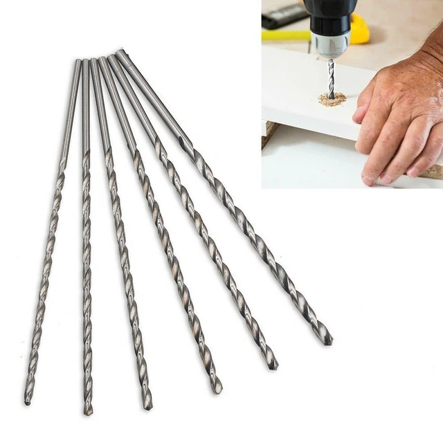 HSS Drill Bit / Extra Long Trou Scie Métal Bois Forage Outil 2.5-6.5mm