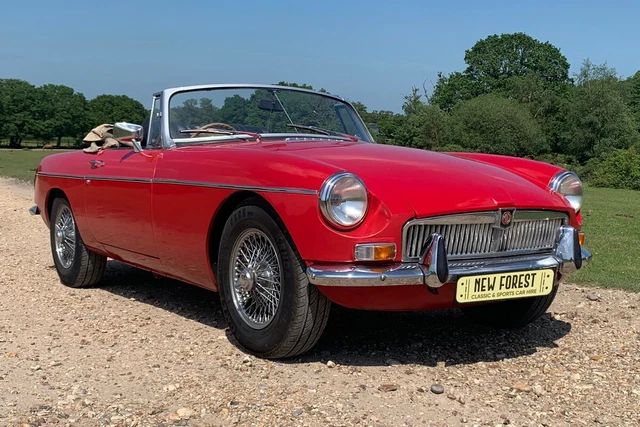 MGB Roadster Self Drive Hire Wedding Prom Car Rental Wiltshire Hampshire
