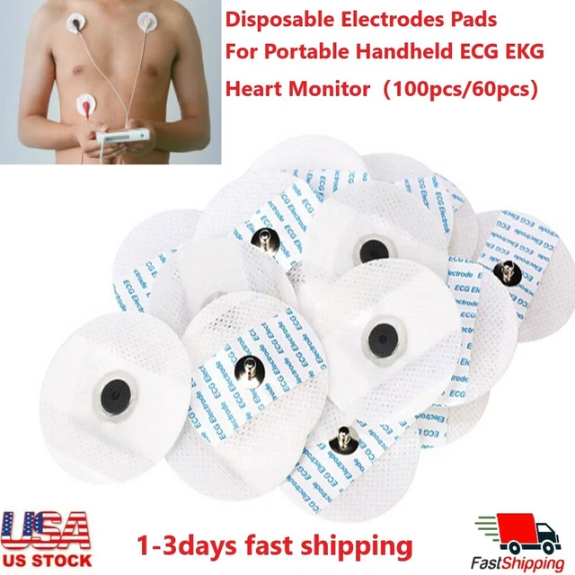 100/200pc Disposable Electrodes Pads for Portable ECG EKG Heart Monitor Home Use