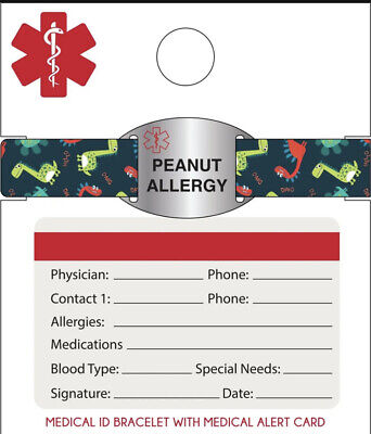 Tarjeta De Médicos Pulsera de identificación médica Peanut Boy's
