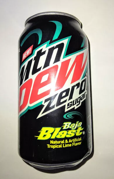 :6/29/20 🎁😎 Baja Blast Zero Sugar 1St Release 🔥🔥🔥🔥12Oz Can Sealed  Mtn Dew
