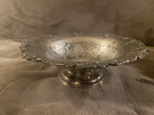 Old Sheffield Plate Georgian Style  large fruit footed bowl