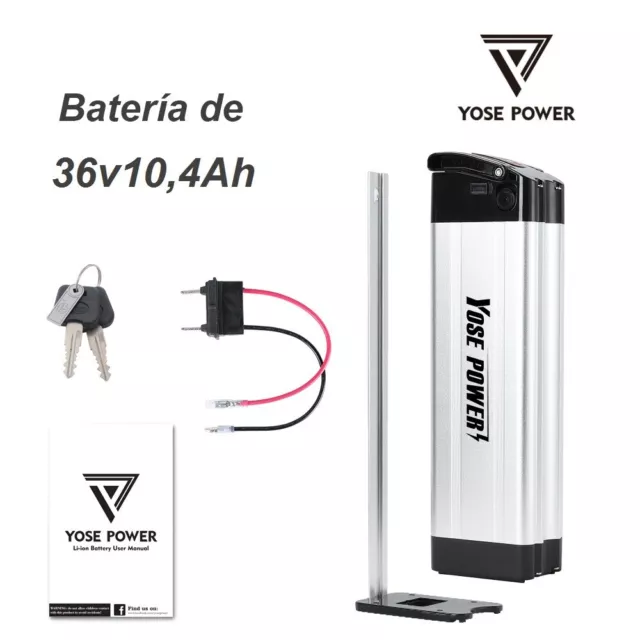 36V 10,4Ah 385Wh Batería Bicicleta Electrica Li-Ion ,No Cargador para MiFa, Rex