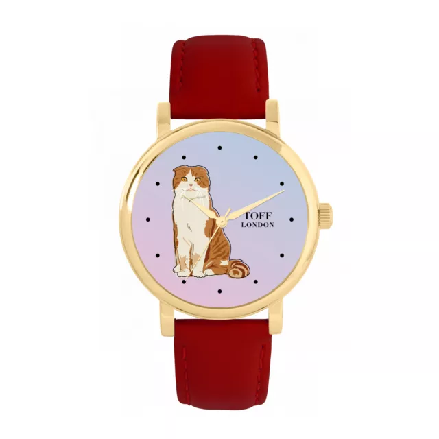 Toff London TLWS-43520 Ladies Scottish Fold Cat Watch