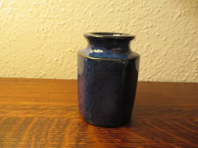 Danish MCM Stoneware: Hjorth, Bornholm, Erik Hjorth Era, Hexagonal Vase, 1950s 2