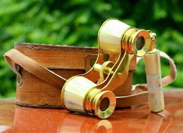 Messing Opera Fernglas Vintage klassische Brille Perlmutt Fernglas mit Box