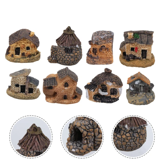 8 piezas paisaje pequeño bonsái figuras en miniatura adornos accesorios para
