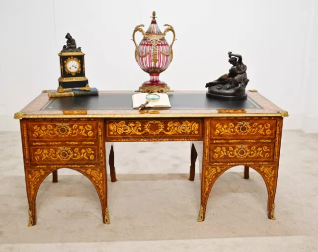 French Empire style Desk with Marquetry Inlay Harrods Bureau Plat Writing Table