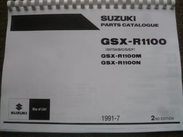 SUZUKI GSXR 1100 M N PARTS MANUAL slingshot 118 DETAILED PAGES nos