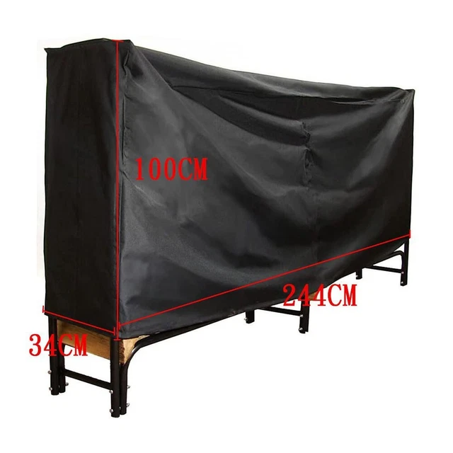 Copertura per legna da ardere 244x34x100 cm copertura supporto rack impermeabile affidabile 8 piedi