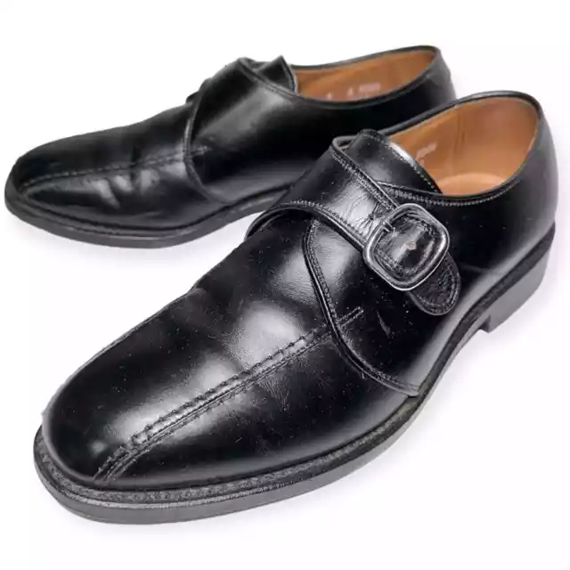 Allen Edmonds Men’s Size 7 Black Leather Concord Single Monk Strap Dress Shoes