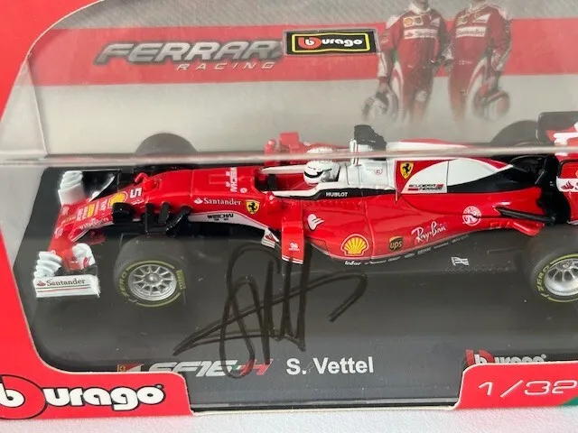 F1 Ferrari SF16-H 2016 Scale Model, Signed By Sebastian Vettel with COA