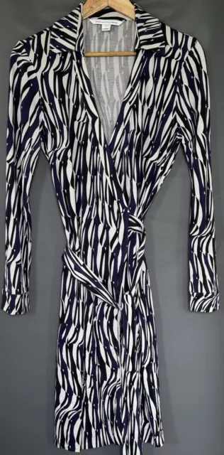 Diane Von Furstenberg New Jeanne Two Silk Jersey Wrap Dress Size 12 US, As New!