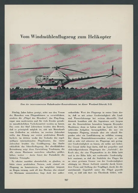 Hélicoptère hélicoptère technologie aéronautique Sikorski S-51 Cierva Hoppi-Copter 1950