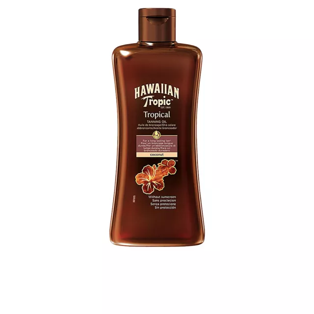 Solaires Hawaiian Tropic unisex COCONUT tropical tanning oil SPF0 200 ml