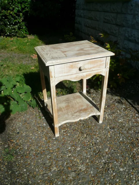 PETITE TABLE en bois LASURE avec tiroir