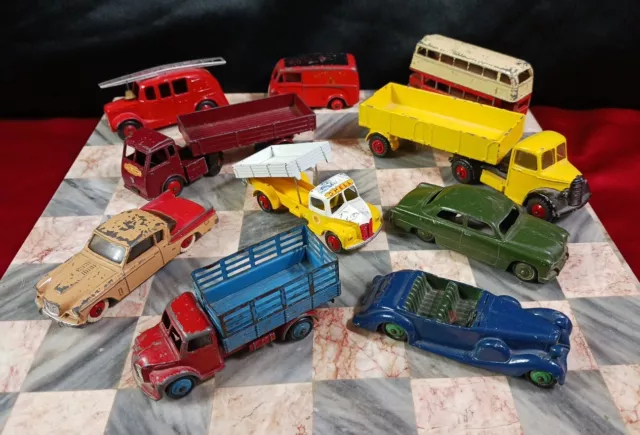 Vintage 1950's 60's Dinky Toys Diecast Cars Trucks Bus Lot