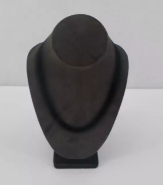 9.5In Tall Black Velvet Bust Jewelry Shop Counter Necklace Display Stand Faded