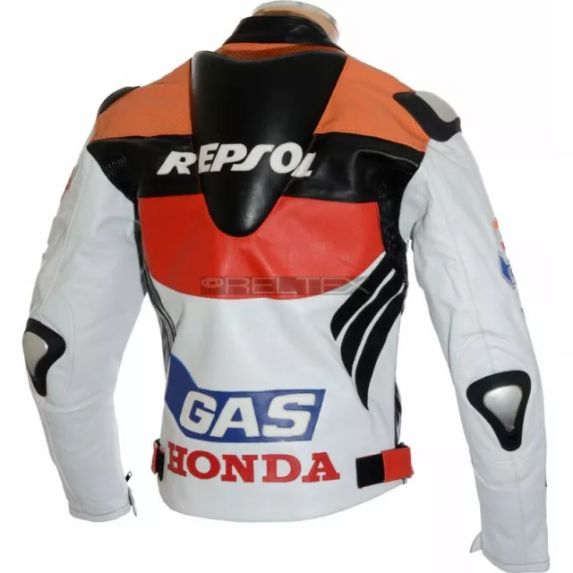 REPSOL Veste Motard en Cuir Veste en Cuir de Motard Veste en Cuir de Moto 2