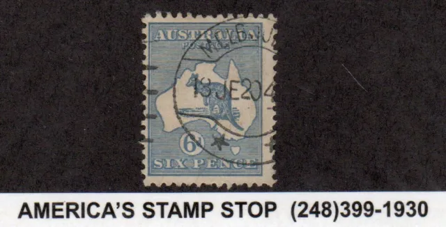 1915-1924 Australia SC 48 Used 6p Kangaroo - Melbourne CDS