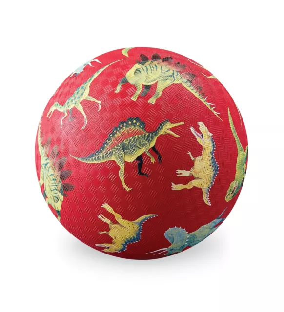 5 Inch Playground Ball - Dinosaurs Theme in Red by Crocodile Creek