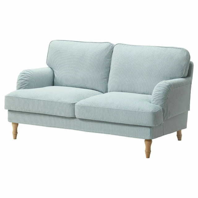 ** IKEA STOCKSUND 2Seater sofa COVER set in REMVALLEN Blue/White 503.